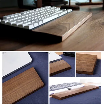 

Wooden Mechanical Keyboard Wrist Rest Pad Wrist Support Hand Pad for Mechanical Keyboard KQS8