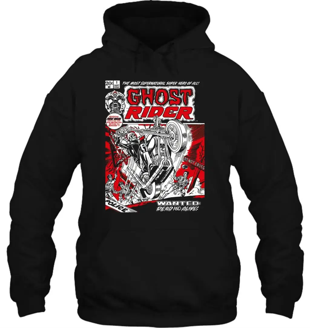 Мужская толстовка с капюшоном Ghost Rider Comic Book Cover с графическим принтом женская уличная одежда