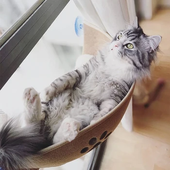 

New Window Cat Hammock Bed Mount Pod Lounger Suction Cups Warm Bed For Pet Cat Rest House Soft And Comfortable Ferret Cage