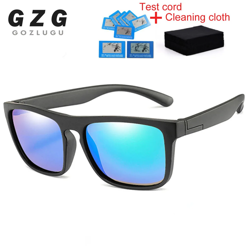 R03 black green Gozlugu Детские поляризованные солнцезащитные очки детские Овальные Солнцезащитные очки для девочек и мальчиков силиконовые UV400 Детские зеркальные очки Gafas TR90 - Цвет линз: R03 black green