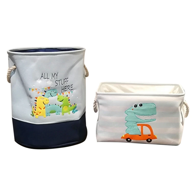 

Foldable Storage Basket Cartoon Toys Canvas Storage Basket Dirty Clothes Laundry Container Barrel Home Organizer