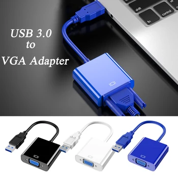 

USB 3.0 to VGA Adapter Video Converter with Drive CD External Cable Adapter for Computer PC Laptop Desktop Monitor Projector