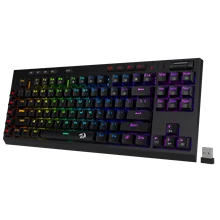 Redragon K596 Vishnu 2.4G Wireless/Wired RGB Mechanical Gaming Keyboard, 87 Keys TKL Compact Keyboard with 2400 mAh Battery