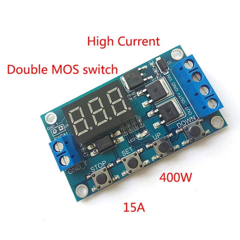 Trigger Cycle Timer Delay Relay Switch Circuit Module MOS Tube Pulse Generator 