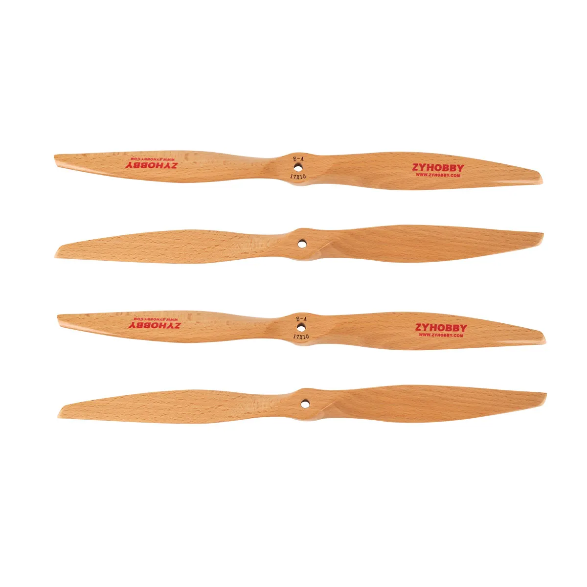 Hélice RC 13x8 vert clair pour moteur d'avion modélisme, gros plan sur le moyeu et les pales.