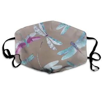 

Mouth Mask for Daily Dress Up, Dragonfly Painting Anti-dust Mouth-Muffle, Washable Reusable Holiday Half Face Masks for Mens and