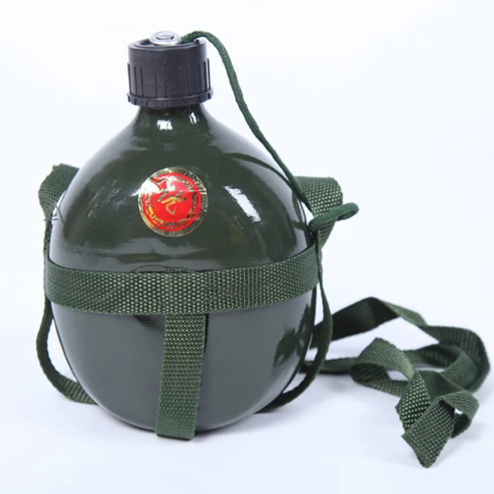 1.5L Army Outdoor Military Bicycle Water Bottle Tactical Cup Portable Aluminum Sport Canteen Cycling