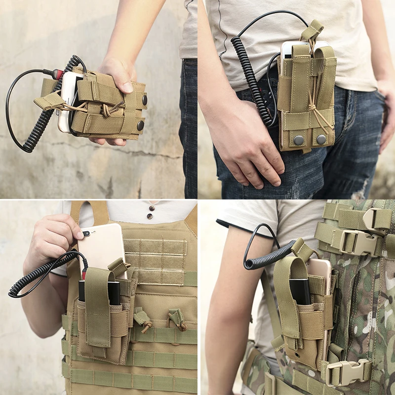 Тактическая Сумка Molle чехол для телефона зарядка сумка хранения военный ремня