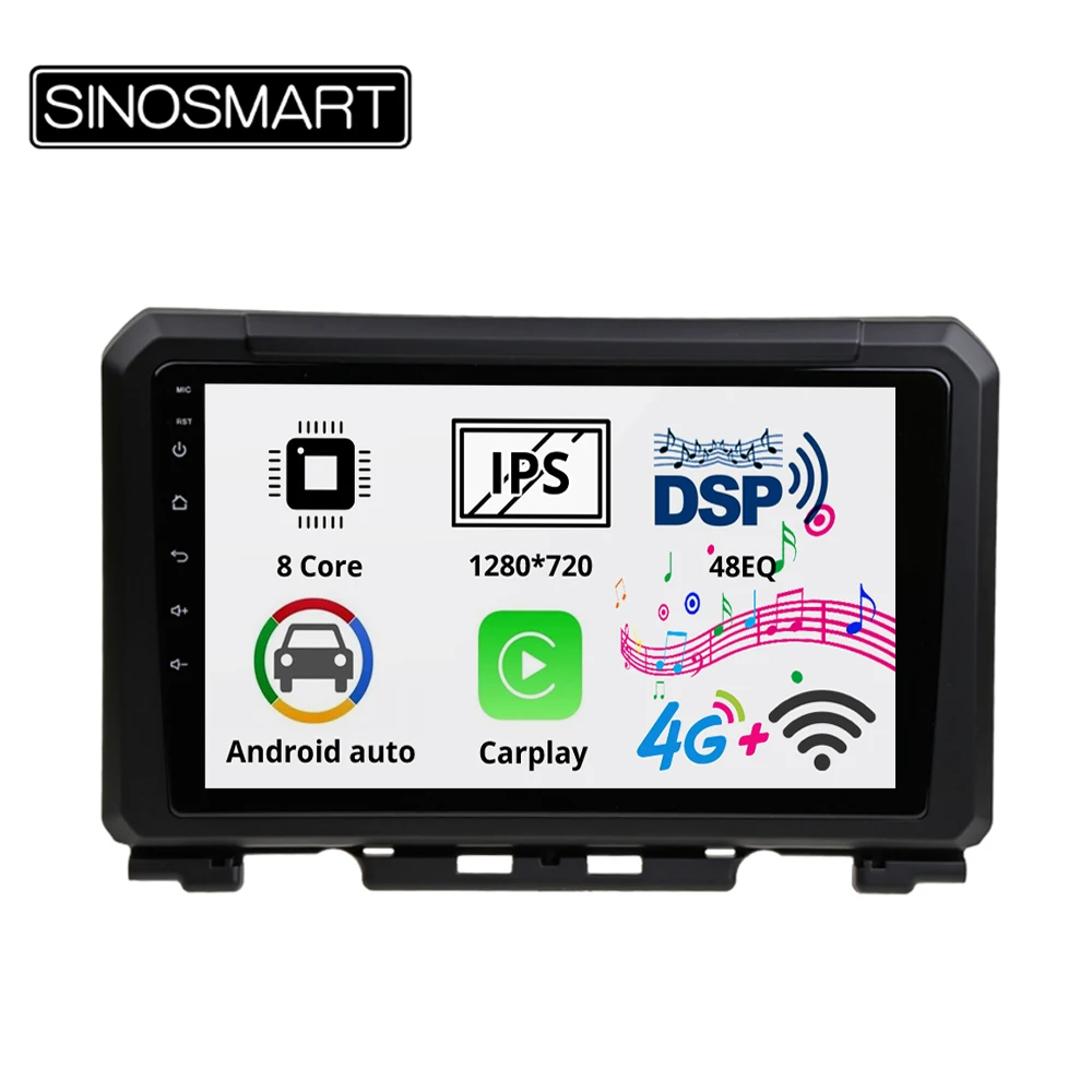 Sinosmart Android 8 1 2Din IPS/QLED 2.5D экран автомобильный gps радио навигатор плеер для Suzuki Jimny