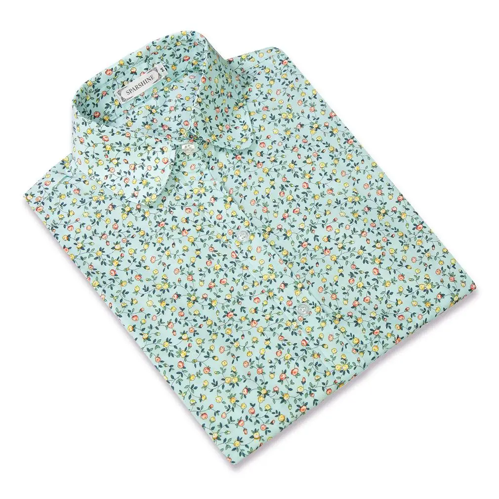 Цветочная Женская блузка Топы Женская рубашка размера плюс Blusas Mujer De Moda рубашка Харадзюку Женская Одежда Сорочка женская одежда - Цвет: SSPBL180-4