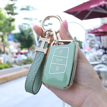 Cover chiate/telecomando per Volkswagen Polo Golf 7 VW Magotan Passat B8 per Skoda Superb A7 accessori Auto - Nuovo portachiavi per Auto portachiavi Shell Fob per Volkswagen Polo Golf 7 VW Magotan Passat