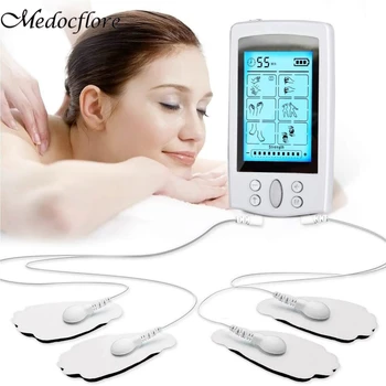 

16 Modes TENS Unit Dual EMS Nerve Muscle Stimulation With Acupoint Map Digital Pulse TENS Therapy Low Frequency Physiotherapy