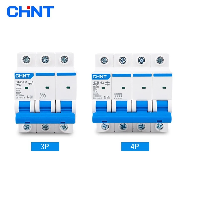 CHINT NXB-63 1P 2P 3P 4P 1A 2A 3A 6A 10A 16A 20A 25A 32A 40A 63A Leitungsschutzschalter Haus MCB mit Anzeige DZ47