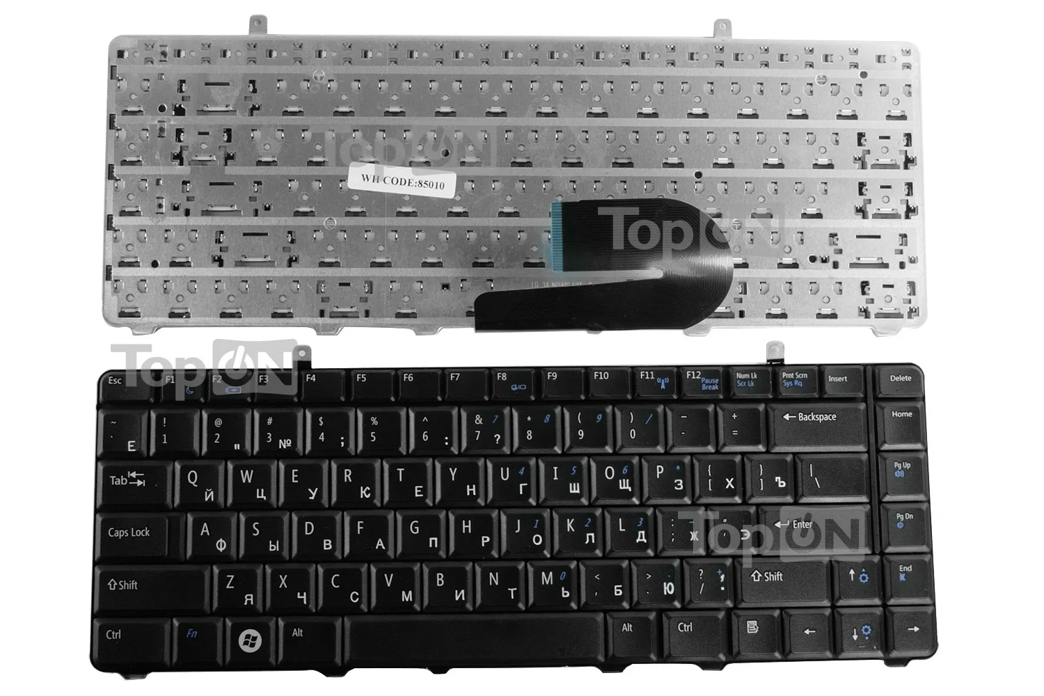 Клавиатура для ноутбука Dell Vostro A840 A860 1014 1015 1088 Series. Плоский Enter. Черная без рамки. PN: