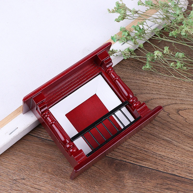 1/12 Toys Mini Wood Fireplace Decoration Miniature Furniture Toys Dolls House Accessories