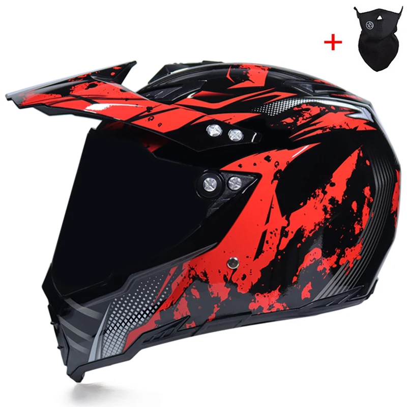 MSUEFKD Лидер продаж мотоциклетный шлем Casco Capacete с объективом зимний ATV ветрозащитный шлем для мотокросса - Цвет: b6b