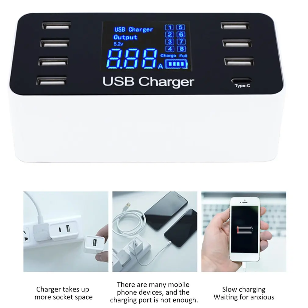 A9+& A9 мульти быстрое зарядное устройство USB зарядка несколько 8 USB зарядная станция для телефона универсальное usb-хаб умное зарядное устройство