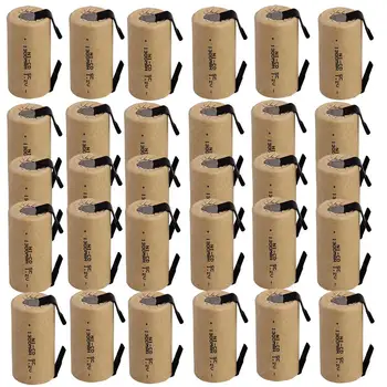 

yeckpowo 30 pcs SC battery 1300mAh 1.2V NICD subc screwdriver electric drill batteries for Bosch Mikita Dewalt Hitachi B&D