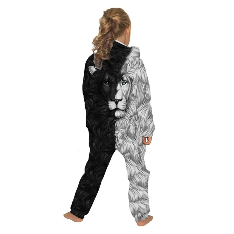Комбинезон для папы, мамы, дочки и сына, комбинезон для мамы, папы и детей с объемным капюшоном, костюм для девушки для Хеллоуина, Семейный комплект одежды для родителей и детей