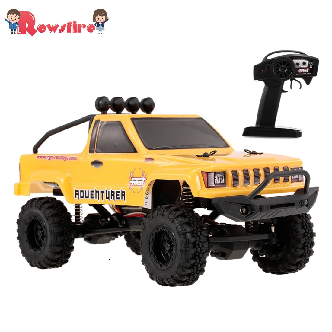 

Rowsfire 1 Pcs RGT 1:24 2.4G 4WD 15km/H Simulation RC Off-Road Vehicle RC Climbing Car RTR Version - Yellow/Red