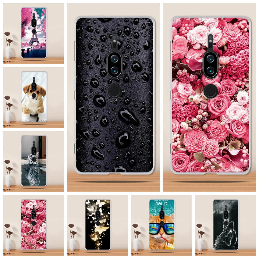 Чехол для Sony Xperia XZ2 Премиум чехол силиконовый 3D Мягкий ТПУ телефона Coque Shell |