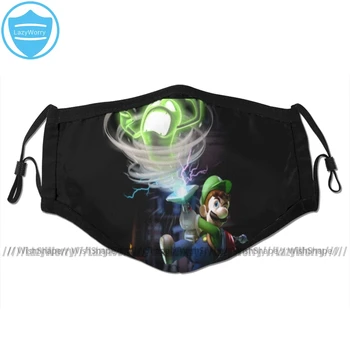 

Mario Bros Mouth Face Mask Luigi Facial Mask Cool Kawai with 2 Filters for Adult
