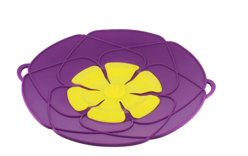 purple 1 шт. 28x26 см многофункциональная силиконовая безопасная кухонная утварь, инструменты для приготовления пищи, анти-разлив, анти-перелив, стопор, сковорода с-40-230 ℃ - Цвет: purple