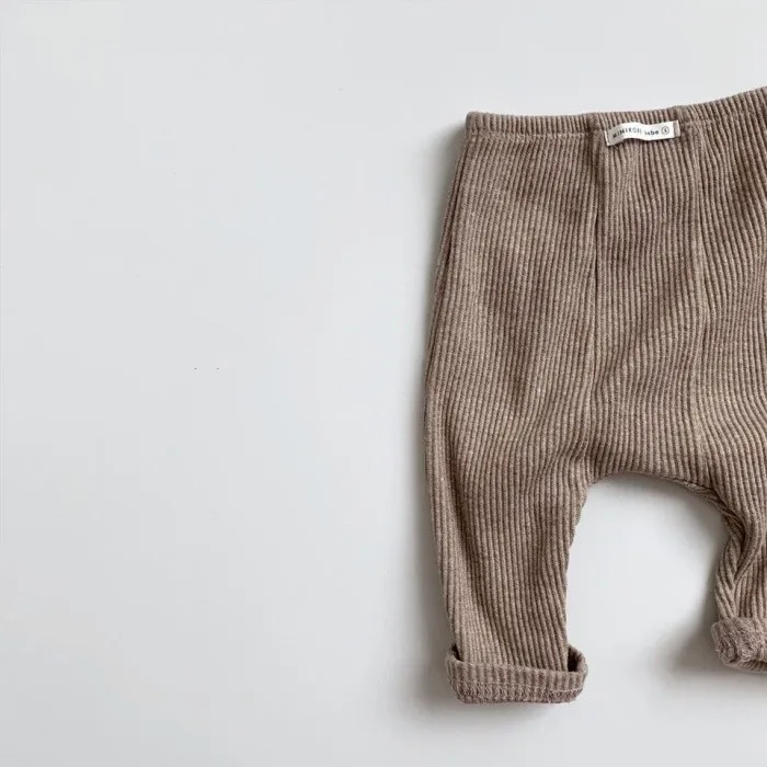 1961 новые корейские детские штаны для мальчиков и девочек на весну и осень, эластичные штаны, леггинсы в полоску