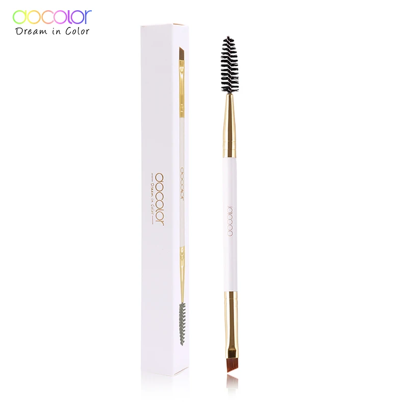 1pc eye Brow Brush Docolor кисточки для нанесения теней набор Pro Gold Eye растушевывание теней кисти для макияжа мягкие синтетические волосы для красоты - Handle Color: 1pc eye Brow Brush