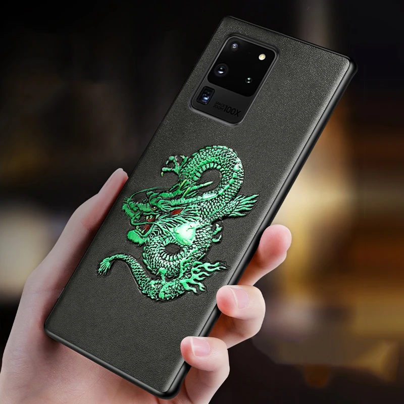 LANGSIDI Luxury Phone case For samsung s20 ultra plus s10 e Galaxy a50 a51 a80 note 10 animal Genuine leather shockproof cover LANGSIDI Luxury Phone case For samsung s20 ultra plus s10 e Galaxy a50 a51 a80 note 10 animal Genuine leather shockproof cover