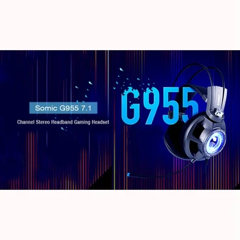 

Somic G955 Virtual 7.1 Surround Stereo Gaming Headset USB Plug PC Earphone Headphones with Microphone for Laptop Computer