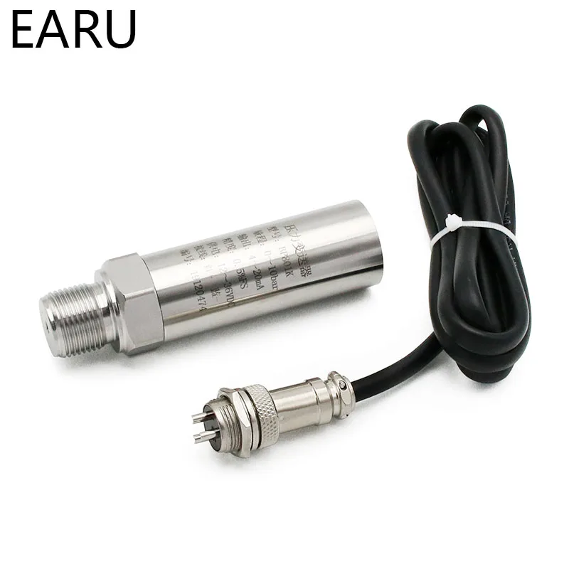 Avaition Plug -1~0~10bar/16bar/6bar/25bar 10-30VDC G1/4 4-20mA Output 0.5% Pressure Transmitter Pressure Transducer Sensor for pressure sensor