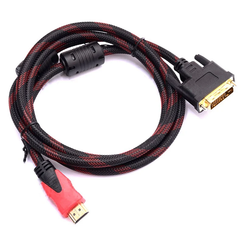 1 м 1,5 м 2 м 3 м 5 м 10 м HDMI к DVI DVI-D кабель 24+ 1 pin адаптер Кабели 1080p для lcd DVD HDTV xbox PS3 Высокоскоростной hdmi кабель