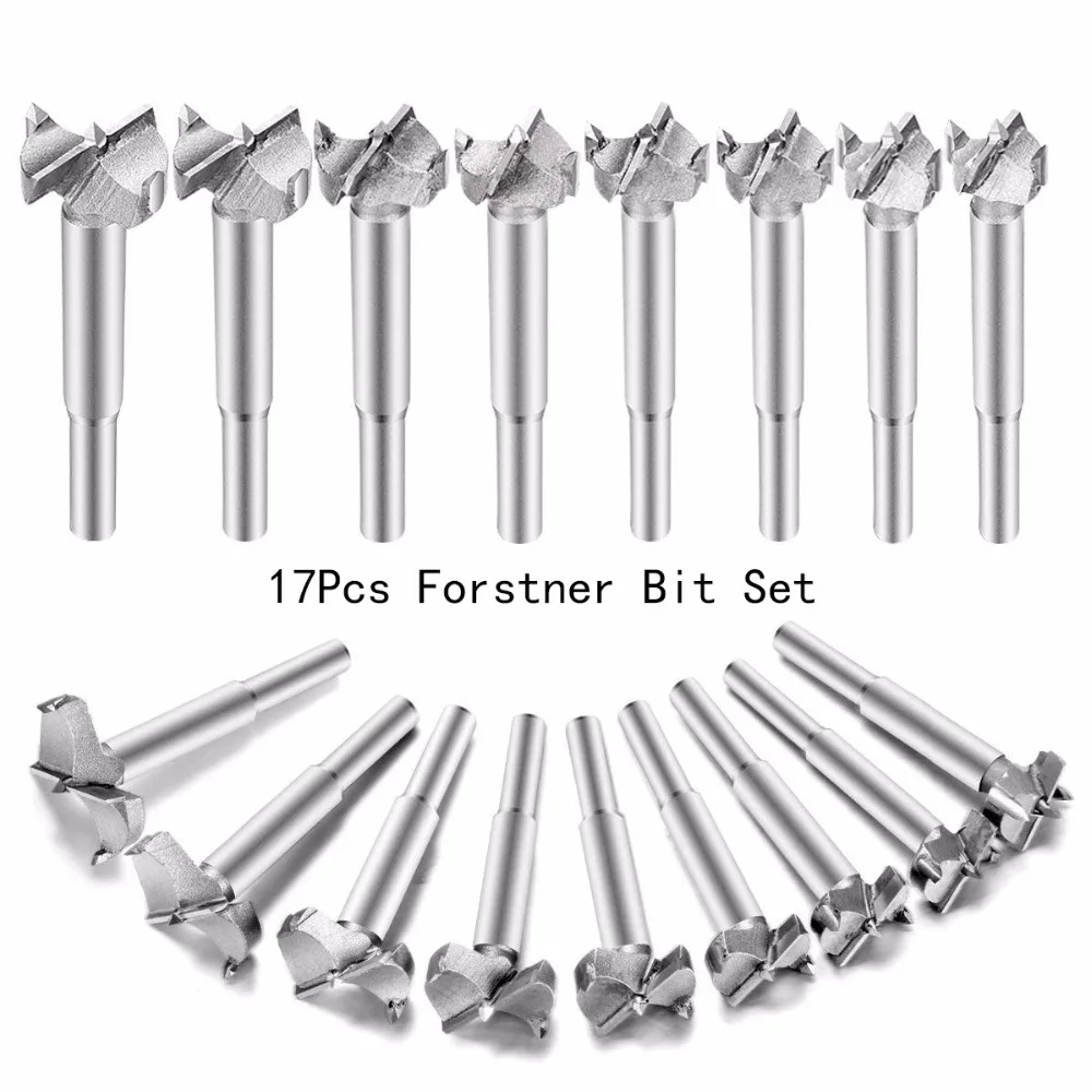 

17*Drill Bits Forstner Bit Set Drill Bits Woodworking Hole Saw Set 15/16/17/18/19/20/21/22/23/24/25/26/28/30/32/35/40mm