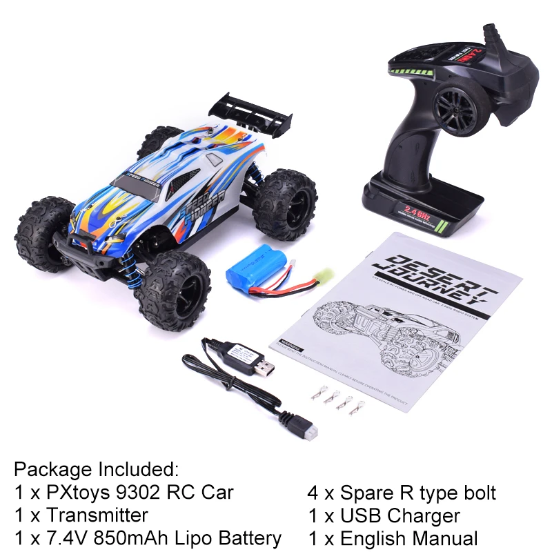PXtoys 9302 1:18 4WD Радиоуправляемый, для автомобильных гонок 40 км/ч внедорожная гоночная машинка RTR монстр грузовик дистанционное управление игрушки для детей подарок