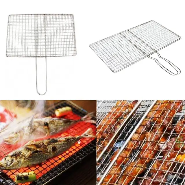 Rozsdamentes Acélból Származó Galvanizáló Bbq Nettó Grill Halaklip Fogantyúval 2020