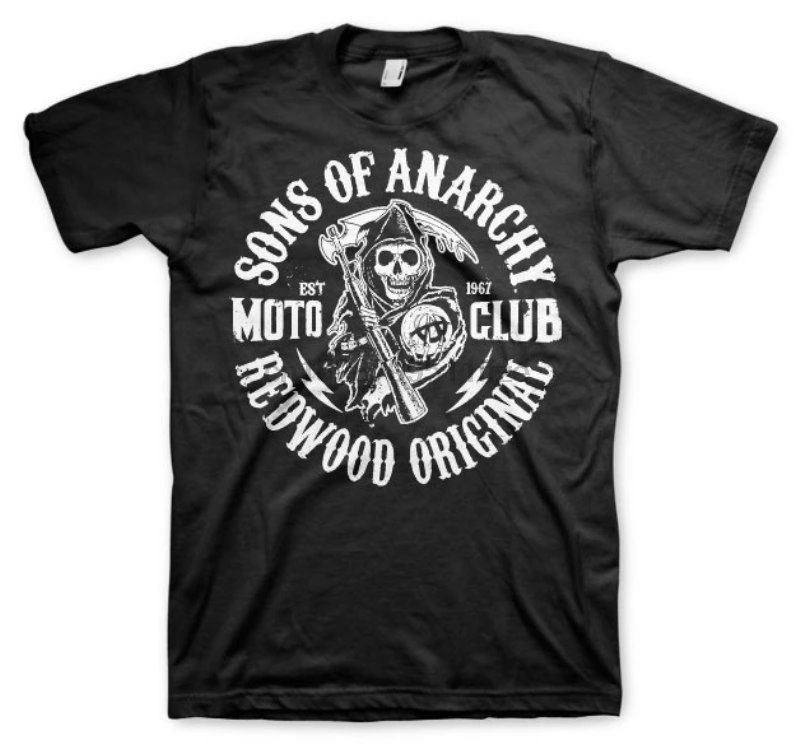 Футболка Sons Of Anarchie Soa Redwood Оригинал Moto Club Pull Homme Hybris | Мужская одежда