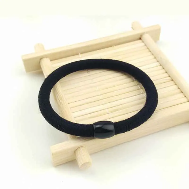 Черный и белый с рисунком Hairband Bold Тип Hairband 6 мм ультра-стрейч черная бусина Hairband 2 юаней аксессуары для волос