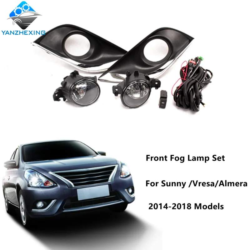 Высококачественный комплект противотуманных фар для NISSAN Sunny Versa Sedan ALMERA N17 2014