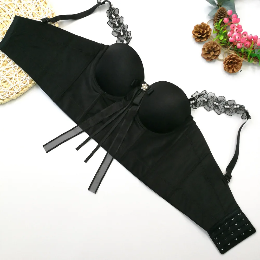 A1060 New Fashion Lace Camisole Fish Bone Ladies Bow Sexy Women Wholesale Corset Overbust Bustier Crop Tops