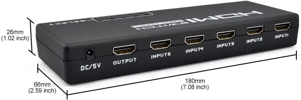 5 Ʈ 1x5 HDMI ġ ó ñ й  1080P, HDTV PS3  IR  