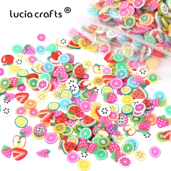 

20g/lot 3mm Polymer Clay Slices Mini Fruit Slices For Nails Art Tips Slime Fruit For Kids DIY slime Supplies Decoration E0721