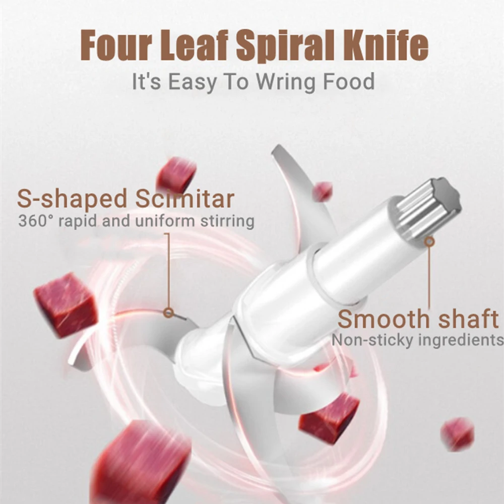 Tritacarne elettrico da 2,2 litri, 2 velocità, tritacarne, robot da cucina, affettatrice, tritatutto per verdure, affettatrice per carne_voghion.com