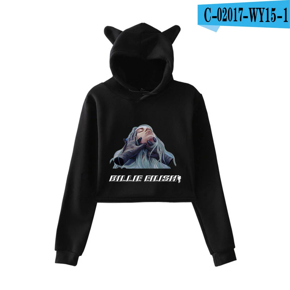 2 Billie Eilish/Осенняя теплая Толстовка для женщин Harajuku, толстовки в стиле хип-хоп для девочек-подростков, женская уличная одежда, пуловер - Цвет: 2
