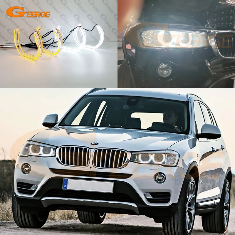 

DTM Style LED Angel Eyes halo rings W/A switchback drl turn signal light For BMW X3 F25 2015 2016 2017 halogen headlight