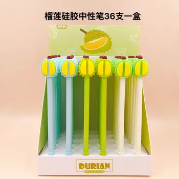 

36pcs Gel Pens Fruit durian black colored kawaii gel-ink pens pens for writing Cute stationery office school supplies
