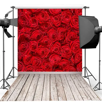 

NeoBack Floral Wall Backdrop Red Rose Flower Photography Backdrop Wedding Bridal Shower Background Photoshoot Props