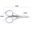 1Pcs Multifunction Stainless Steel Plastic Handle Foldable Scissors Portable Stationery Office DIY Tool Fishing Line Scissors 3