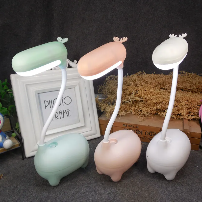 

Cute Wapiti Led Desk Lamp Rechargable Book Reading Light for Night lighting Bedroom Book Light Kids Bedside Baby Nightlights