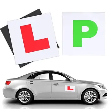 

2PCS Drive Learners L Plates New Learner Driver Magnetic Sticker Driving Test Tie on Magnetic Sticker
